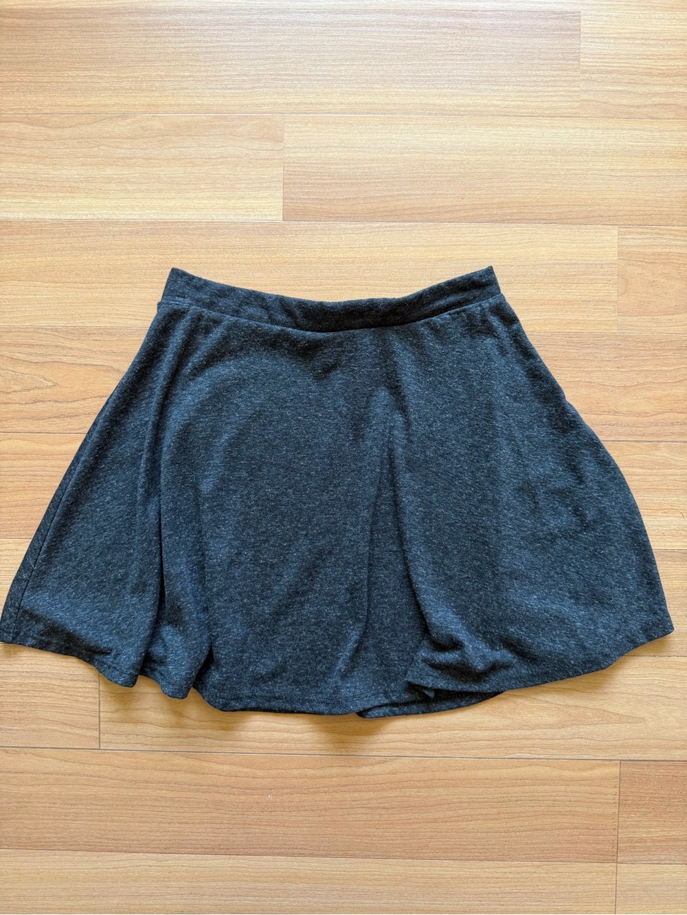 La Hearts Dark Gray Circle Skater Skirt